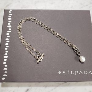 EUC Silpada Pearl Toggle Necklace N1353